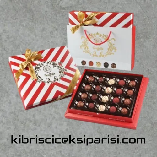 Truff Kırmızı Meyveli Kutu Çikolata